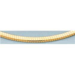 LIGHT OMEGA NECKLACE 4mm 18in. 17.6 grs 14kt Y Gold