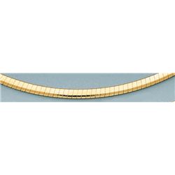 LIGHT OMEGA NECKLACE 3mm 16in. 12.2 grs 14kt Y Gold