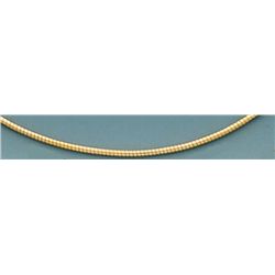 LIGHT OMEGA NECKLACE 1.5mm 18in. 9.6grs 14kt Y Gold
