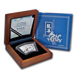 2012 China Year of the Dragon 1 oz Silver Fan