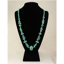 Gushing Sky Blue Turquoise 498.00ctw Beads Necklace