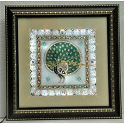 Marble Wall Clock w/ Lights Inside size 9in.x9in.