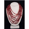 Image 1 : 935.00CTW CERISE 8 ROW MOTHER OF PEARL NECKLACE