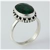 Image 1 : EMERALD BERYL 29.48CTW STERLING SILVER RING