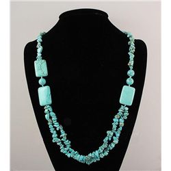 Gushing Sky Blue Turquoise 459.89ctw Beads Necklace