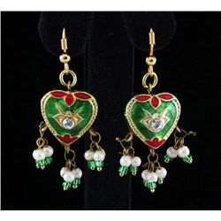4.13GRAM INDIAN HANDMADE LAKH FASHION EARRING