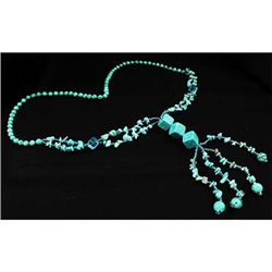 Gushing Sky Blue Turquoise 382.07ctw Beads Necklace