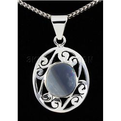 Opal Doublet 19.10ctw Antique Design Silver Pendant