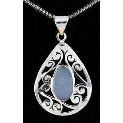 Opal Doublet 23.30ctw Antique Design Silver Pendant