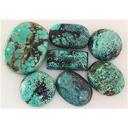 Natural Turquoise 194.38ctw Loose Small Gemstone Lot of 7