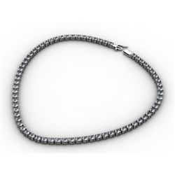 Certified 17.50ctw Diamond Round Brilliant Necklace H,SI 14kt White Gold