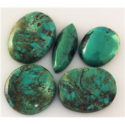 Natural Turquoise 192.49ctw Loose Small Gemstone Lot of 5