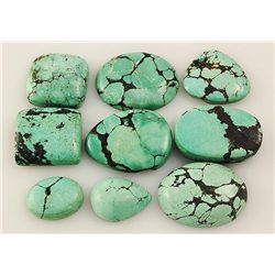 Natural Turquoise 189.37ctw Loose Small Gemstone Lot of 9