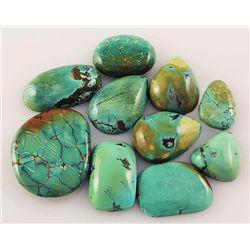 Natural Turquoise 184.55ctw Loose Small Gemstone Lot of 10