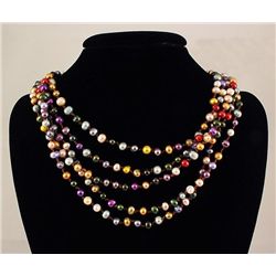 MULTI-COLOR FRESHWATER PEARL 514.50CTW NECKLACE