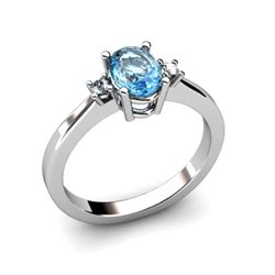 Topaz 1.18ctw Ring 14kt White Gold