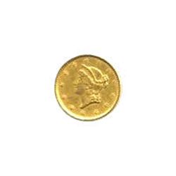 Early Gold Bullion $1 Liberty Gold Type 1 Extra Fine to AU