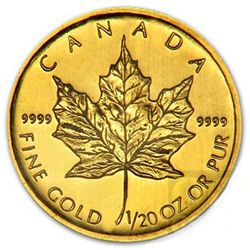 Canada Maple Leaf 20th Ounce Gold Coin (Dates Our Choice)