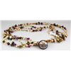Image 1 : 183.00CTW Multi Color Thread Freshwater Pearl Necklace