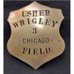 CHICAGO WRIGLEY FIELD USHER BADGE