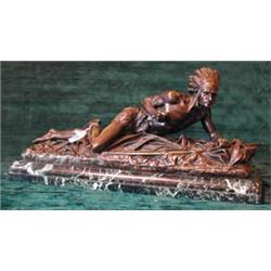 E Drouot; a patinated bronze figure cast from a model by Edouard Drouot,...