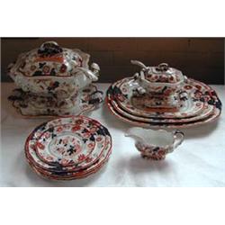 A good Ashworth Ironstone part dinner service including large lidded tureen on...