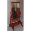 Image 1 : A Victorian mahogany cheval mirror on stand...
