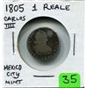 Image 1 : 1805 Silver Spanish One Reale
