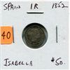 Image 1 : 1857 Silver Spanish One Reale