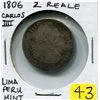 Image 1 : 1806 Silver Spanish Two Reale