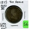 Image 1 : 1815 Silver Spanish Two Reale