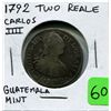 Image 1 : 1792 Silver Spanish Two Reale