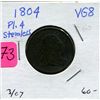 Image 1 : 1804 US Half Cent - P/4 Stemless Variety