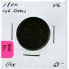 Image 1 : 1806 US Half Cent -  Lg 6 with Stems Variety