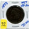 Image 1 : 1833 US Half Cent