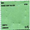 Image 3 : 1851 US Three Cent Silver