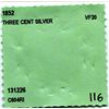 Image 3 : 1852 US Three Cent Silver