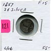 Image 1 : 1857 US Three Cent Silver