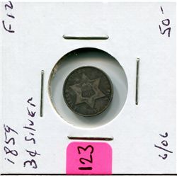 1859 US Three Cent Silver