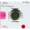 Image 1 : 1862 US Three Cent Silver