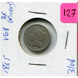 1865 US Three Cent Nickel