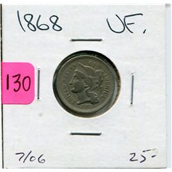 1868 US Three Cent Nickel
