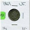 Image 1 : 1869 US Three Cent Nickel