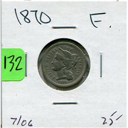 1870 US Three Cent Nickel