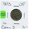 Image 1 : 1873 US Three Cent Nickel - Open 3 Variety