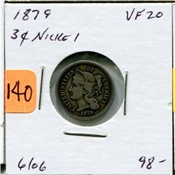 1879 US Three Cent Nickel