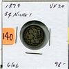 Image 1 : 1879 US Three Cent Nickel
