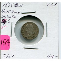 1835 US Half Dime - Small Date, Small 5