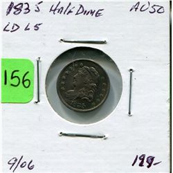 1835 US Half Dime - Lg. Date, Lg. 5 Cent