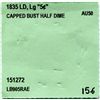 Image 3 : 1835 US Half Dime - Lg. Date, Lg. 5 Cent